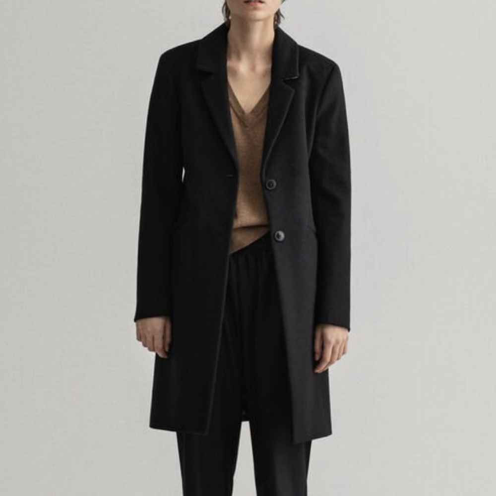 manteau ajusté noir femme